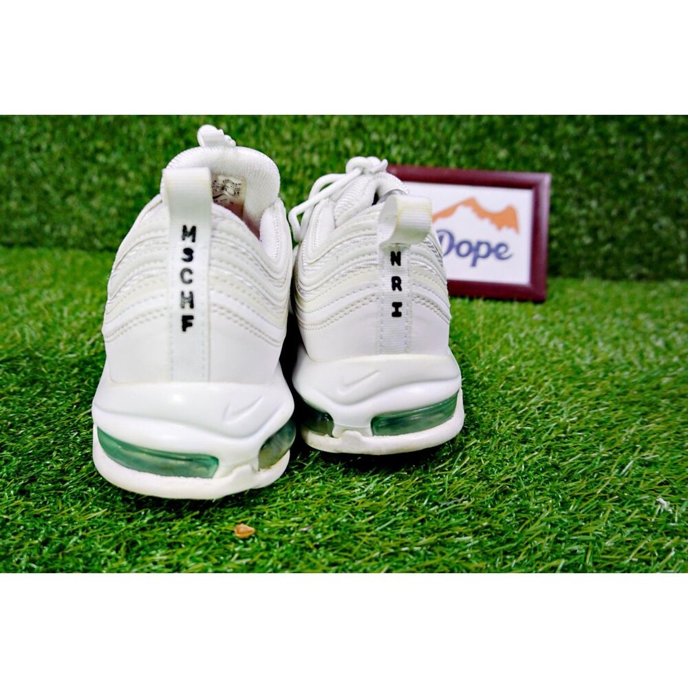 Nike Air Max 97 White and Green Men's Shoes - Picture 5 of 9